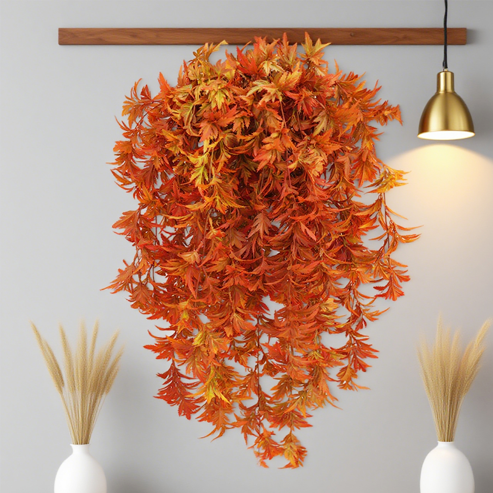 23 Artificial Plant Red Maple Leaf