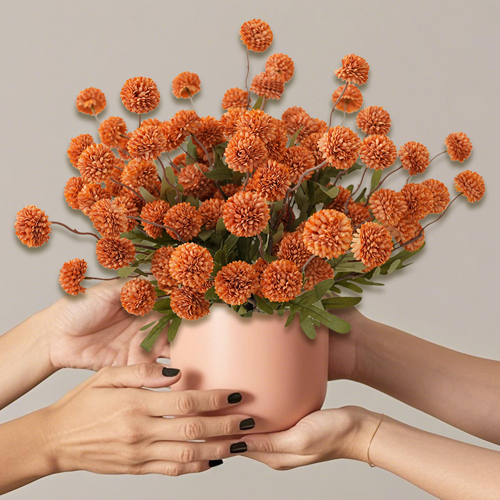 7 Artificial Autumn Color 5-head Dandelion