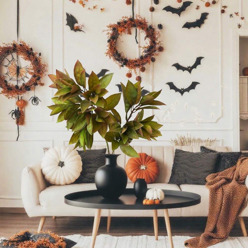 Simulated two-pronged apple leaf