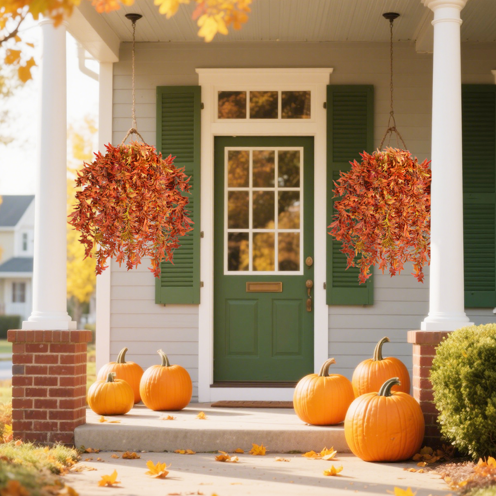 Artificial Plant Red Maple Leaf