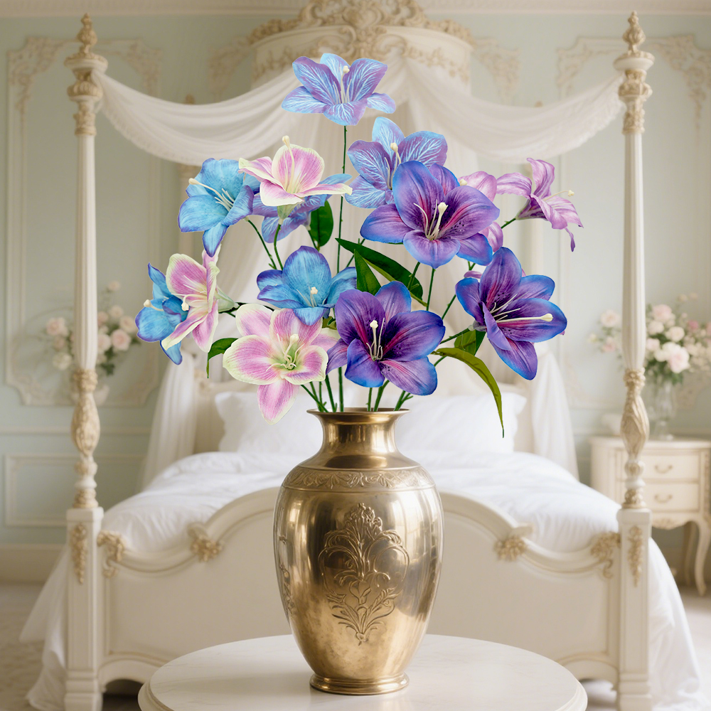 10 Artificial Lily Flowers