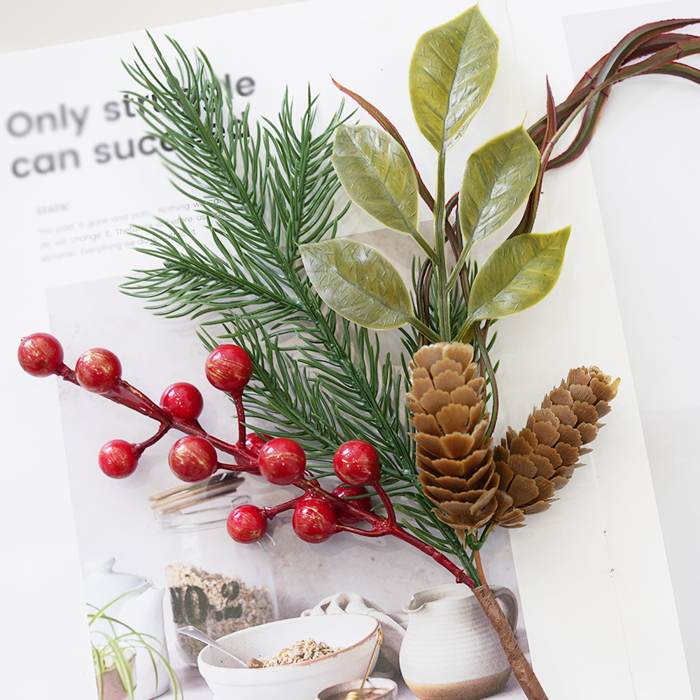 2 Faux Pine Branches Artificial