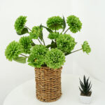 Artificial flowers with 3 heads of dark fragrance