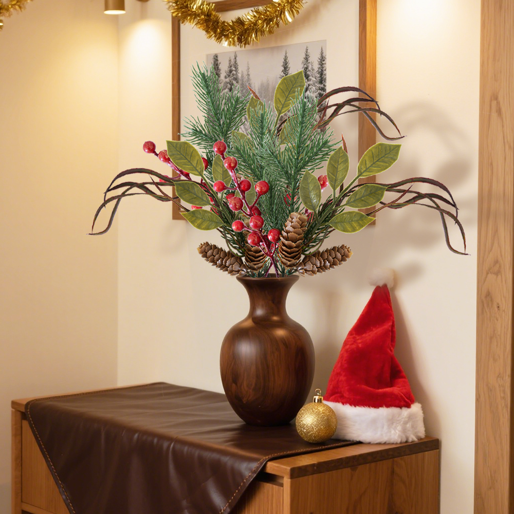 2 Faux Pine Branches Artificial