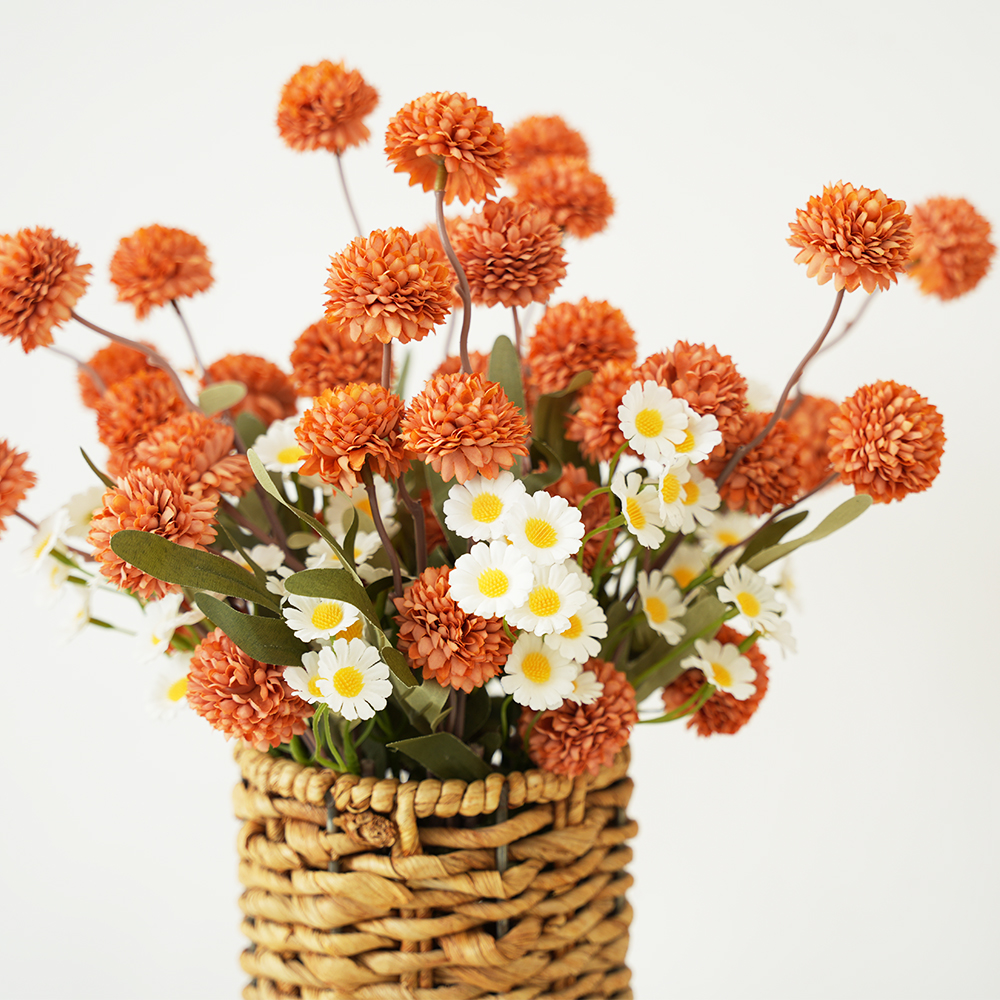 7 Artificial Autumn Color 5-head Dandelion