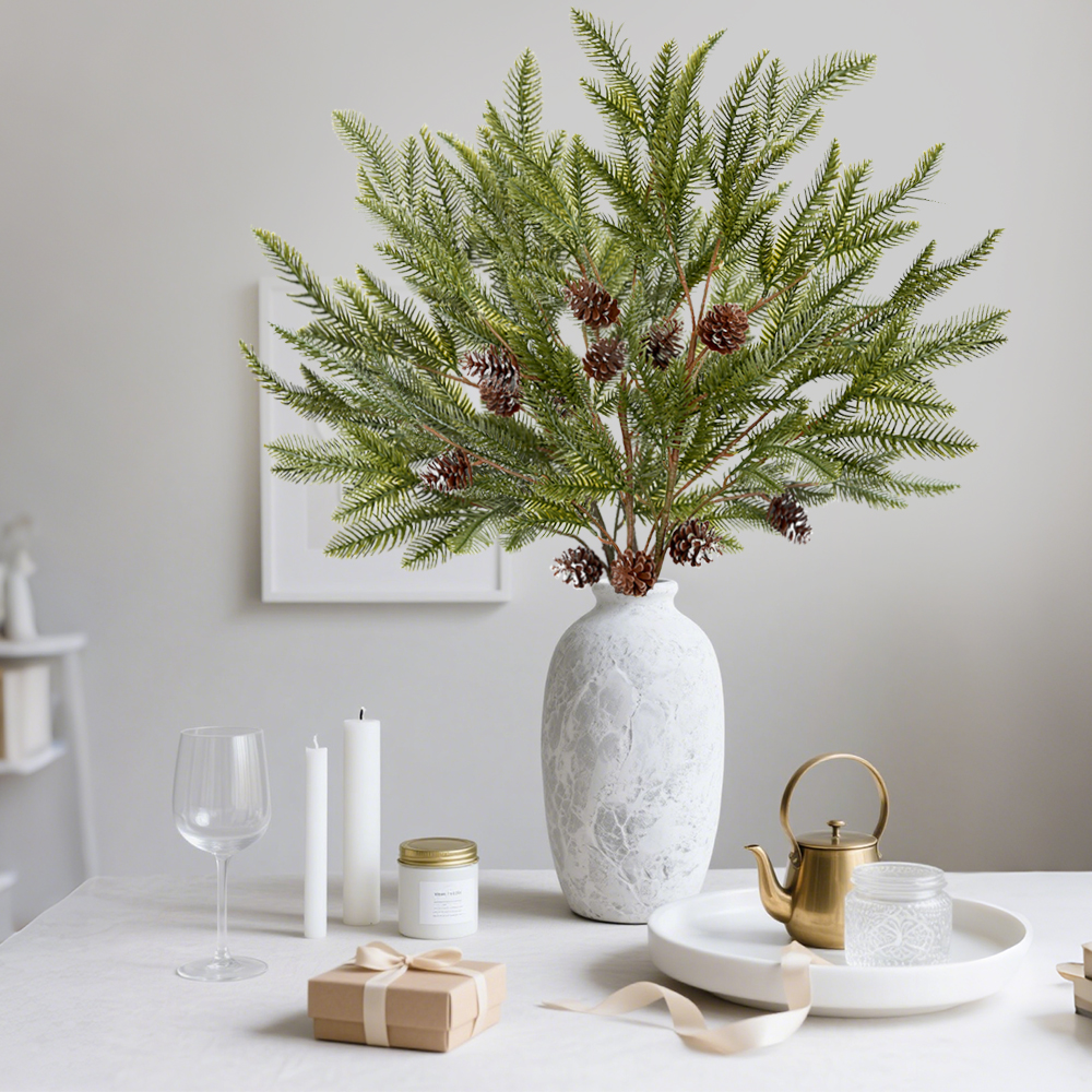 12 Artificial Pine Needles Branch