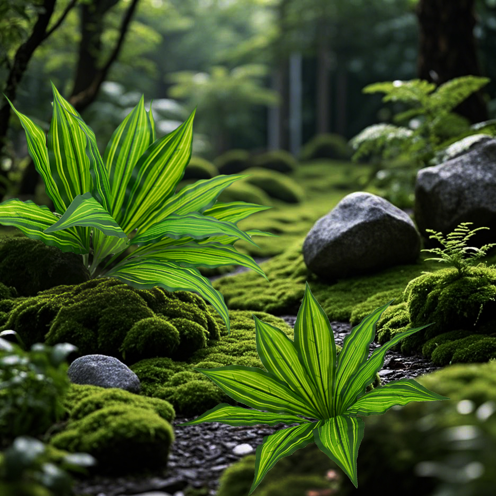 9 Simulation of green plant Brazilian wood