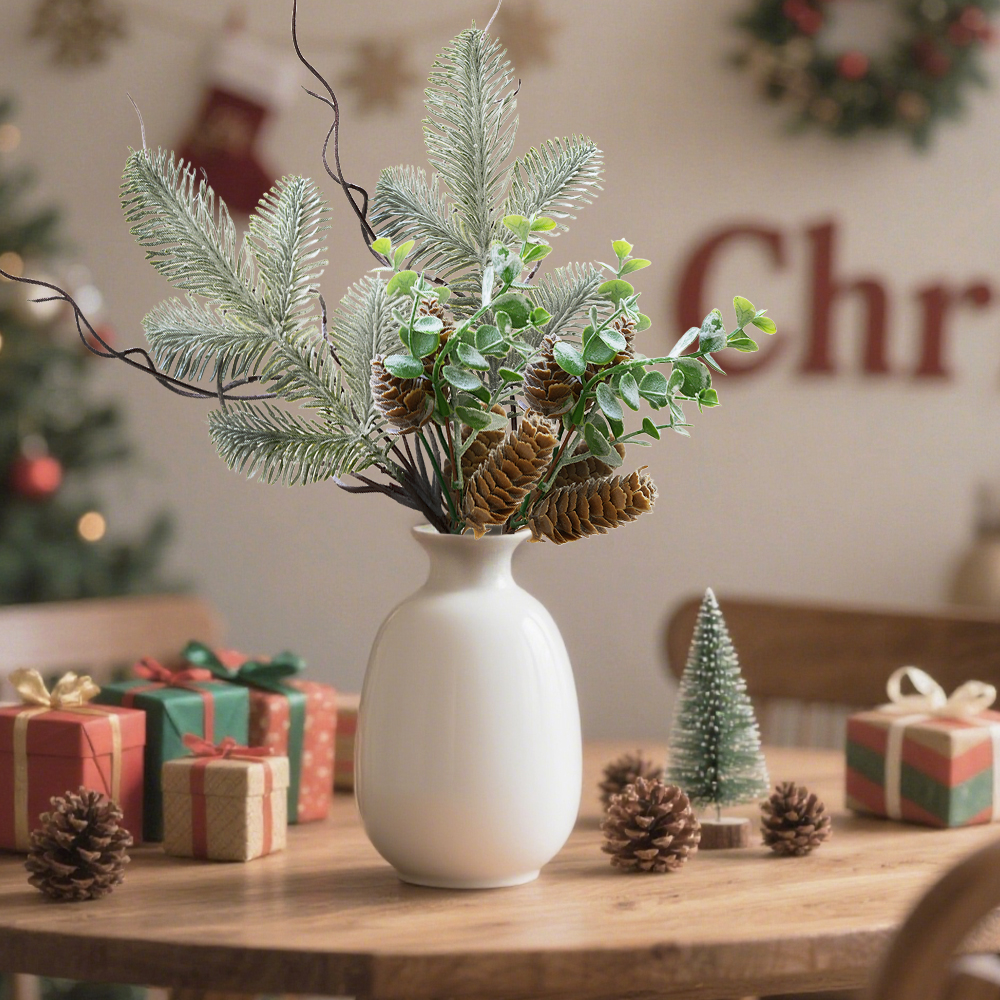 10 Snowflake Pine Cone Berry