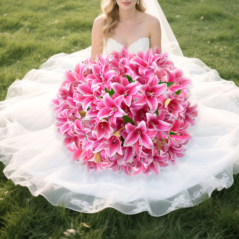 8 12 Heads Artificial Lily