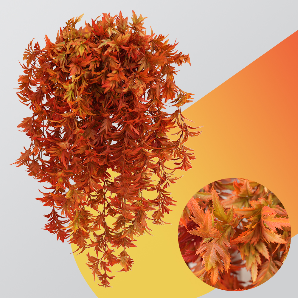 Artificial Plant Red Maple Leaf