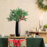Artificial Pine Branch Red Berry