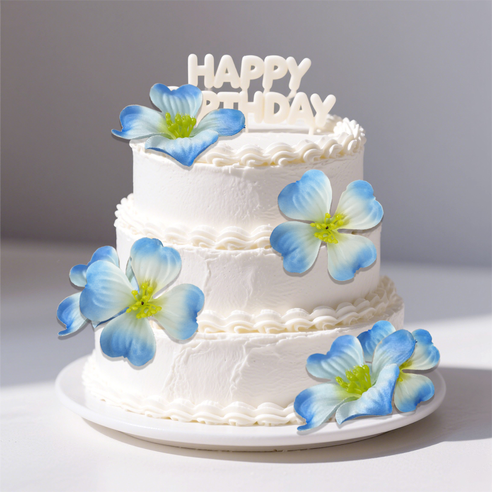 Artificial four-photo flower head