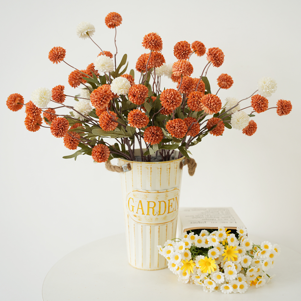 Artificial Autumn Color 5-head Dandelion