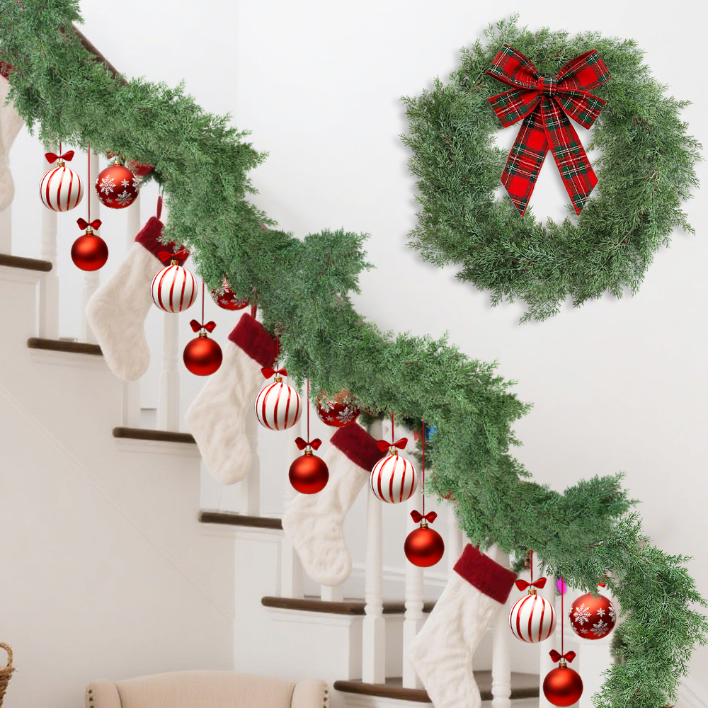 10 Artificial Christmas vines and pine branches