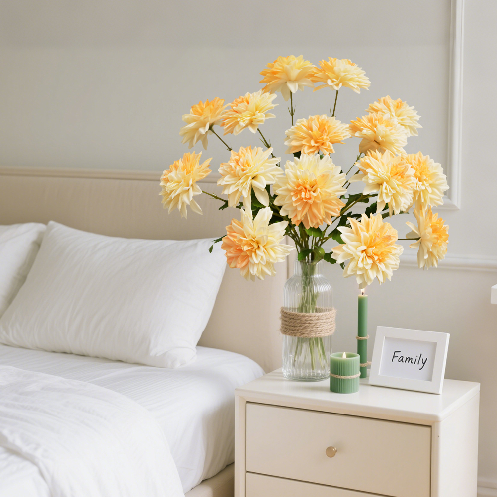 2 Artificial dahlia flower