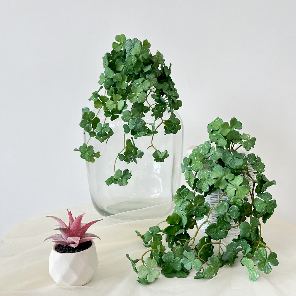 红掌叶垂吊绿色2 Artificial plant hanging green