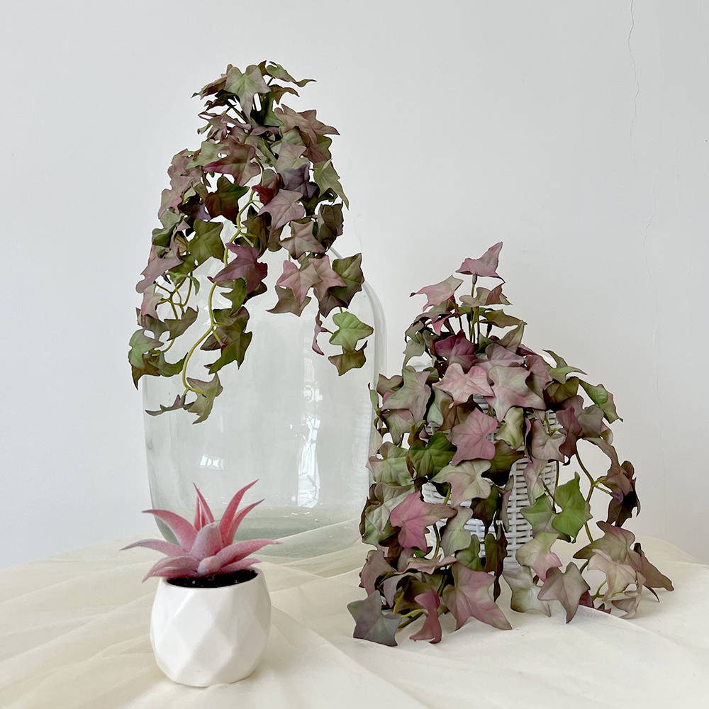 红掌叶垂吊绿色2 Artificial plant hanging green