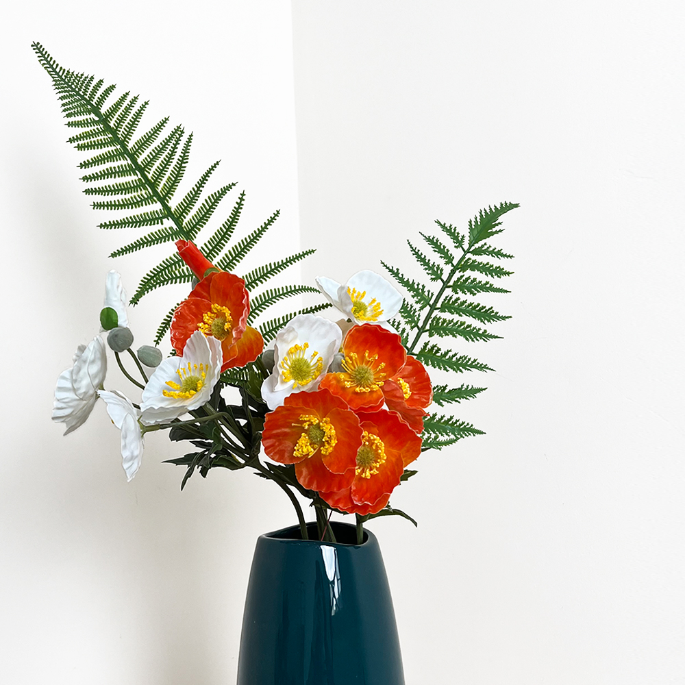 Artificial tropical fern leaves