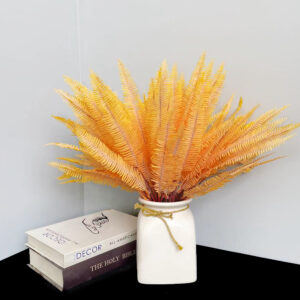 Orange artificial feather