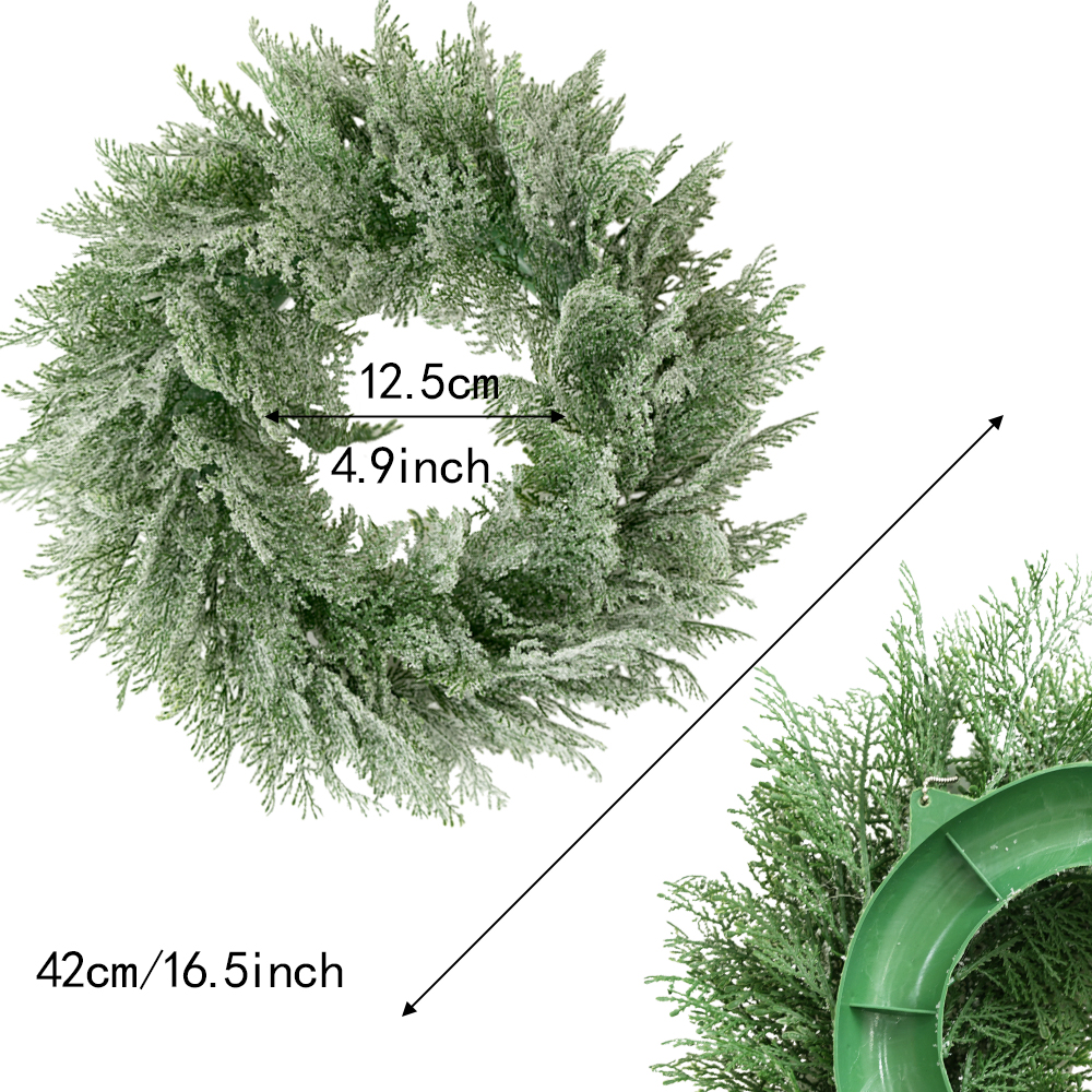 Simulated Christmas wreath
