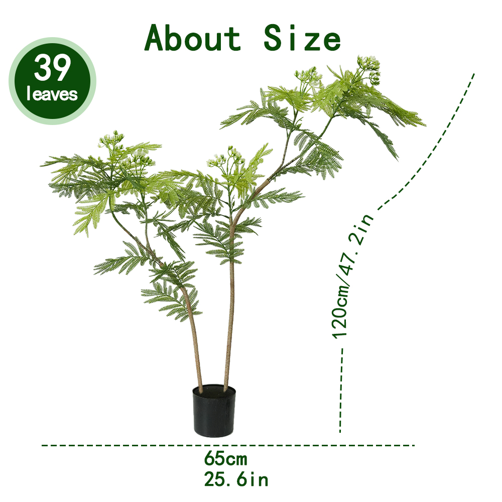 Artificial double-leaf banyan