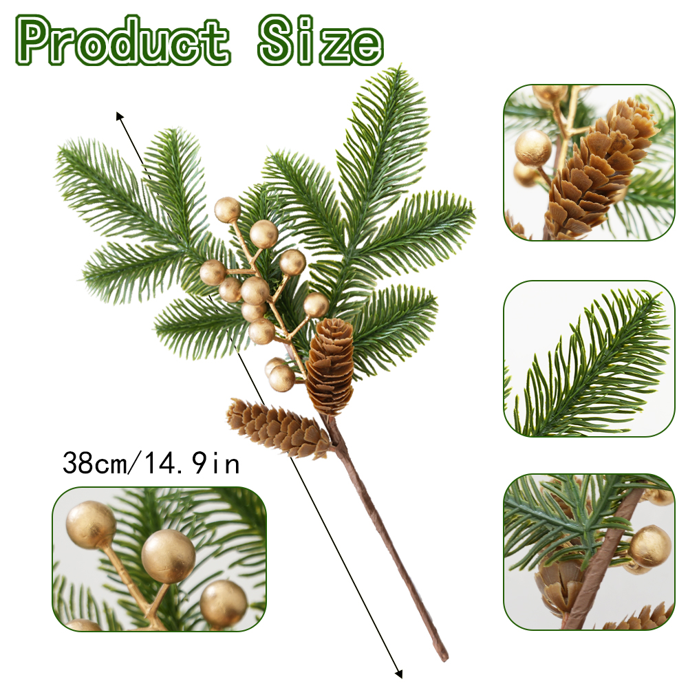 Artificial Pine Branch Red