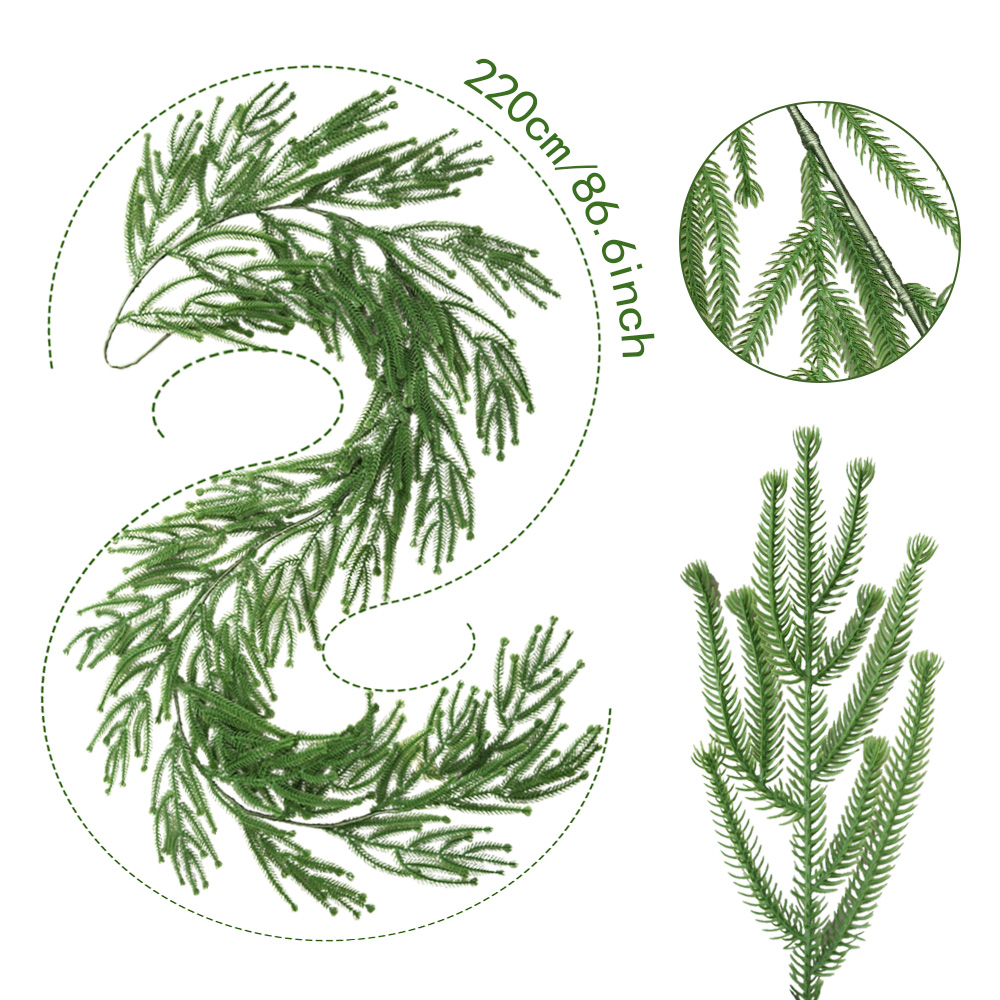 Simulated Christmas pine vine