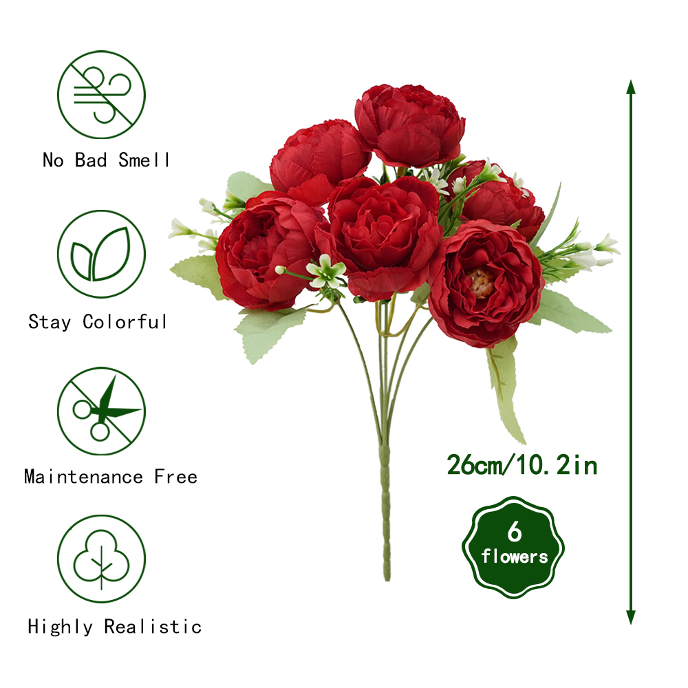 Simulation rose peony bouquet