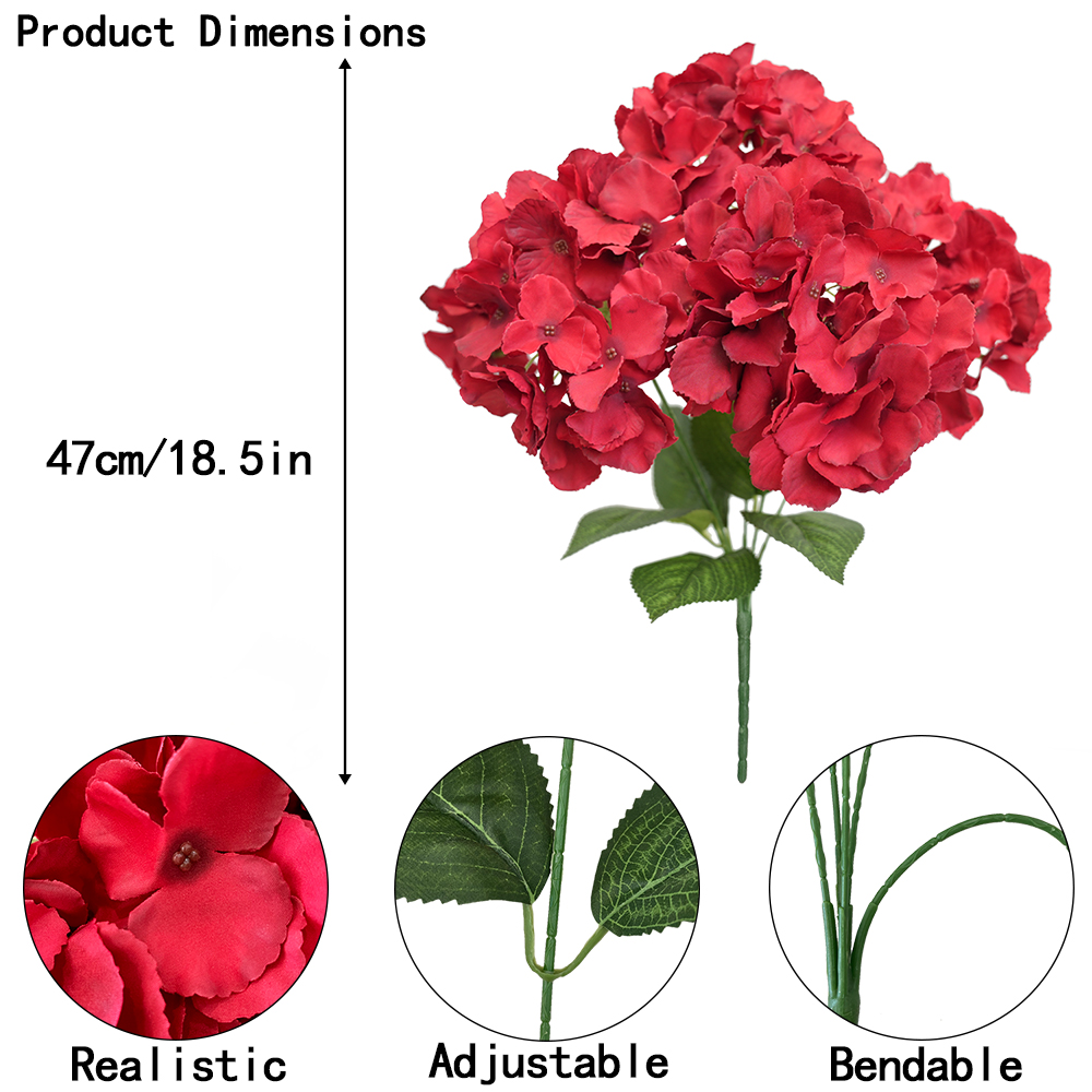 Artificial 5-fork hydrangea
