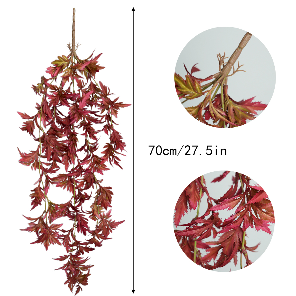 Artificial Plant Red Maple Leaf