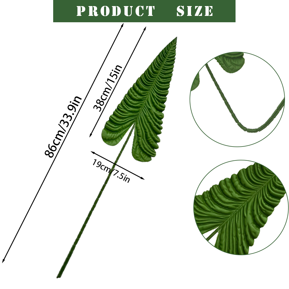 Artificial green Penglai banana leaves