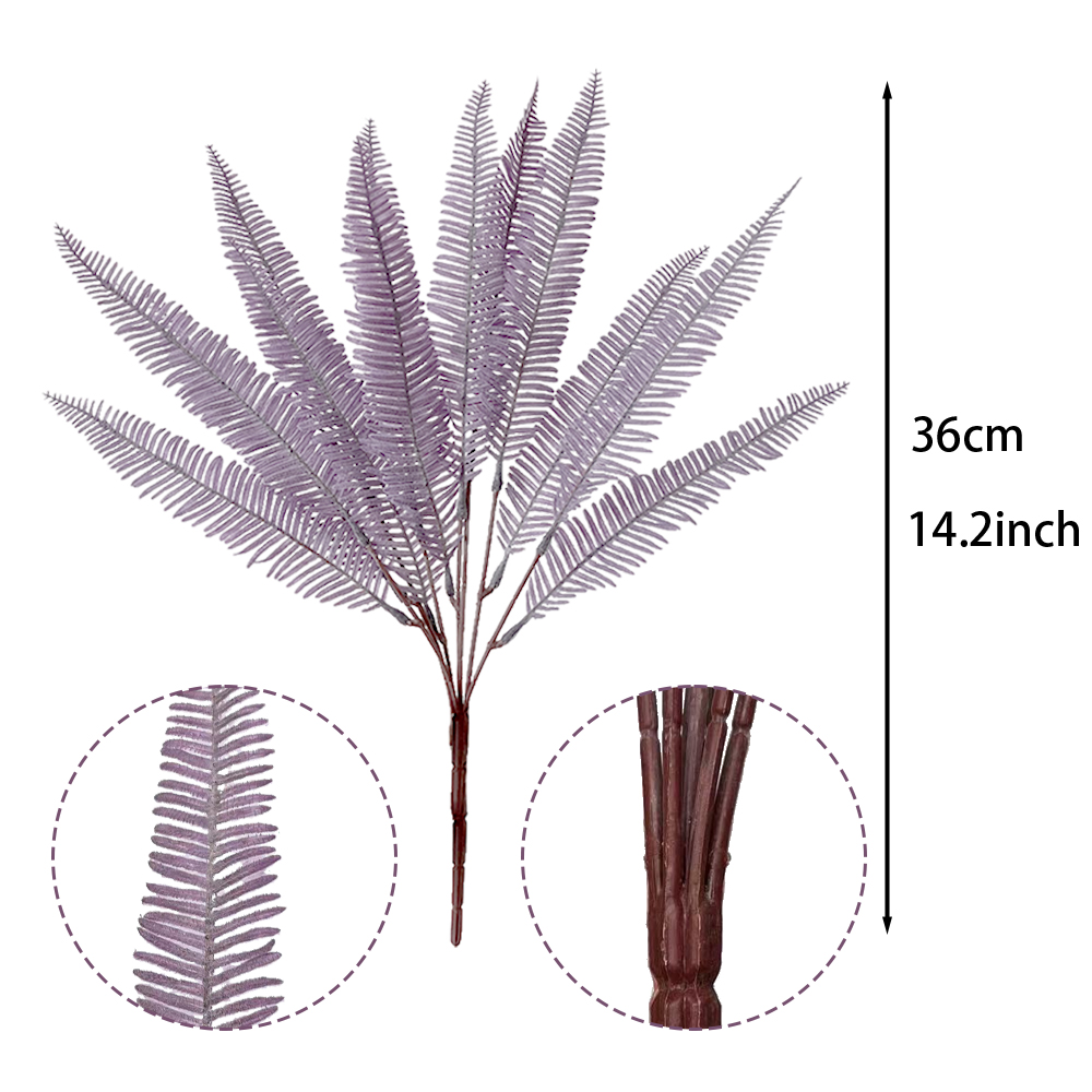 Artificial purple feather fern