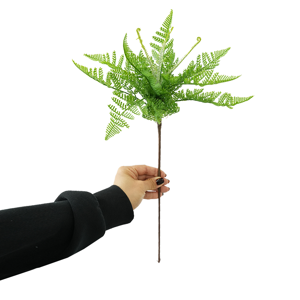 High branches of artificial green plants