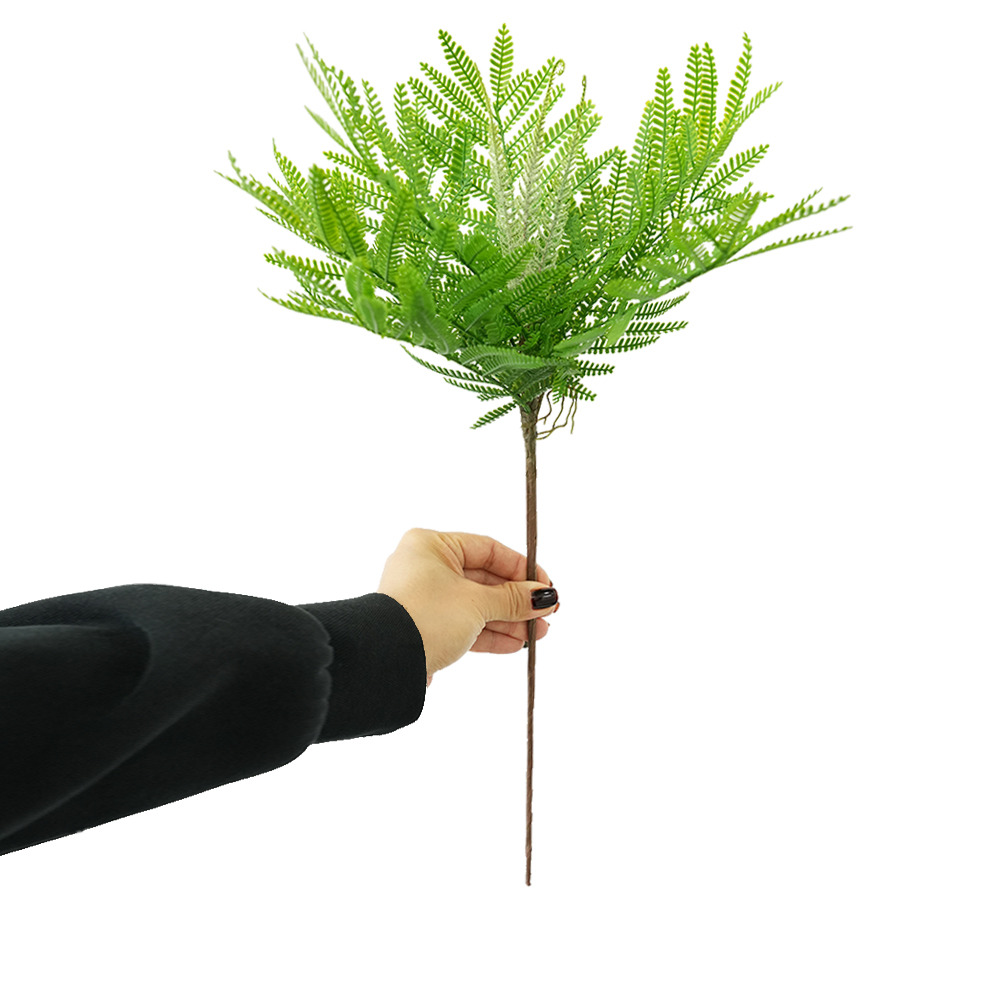 High branches of artificial green plants