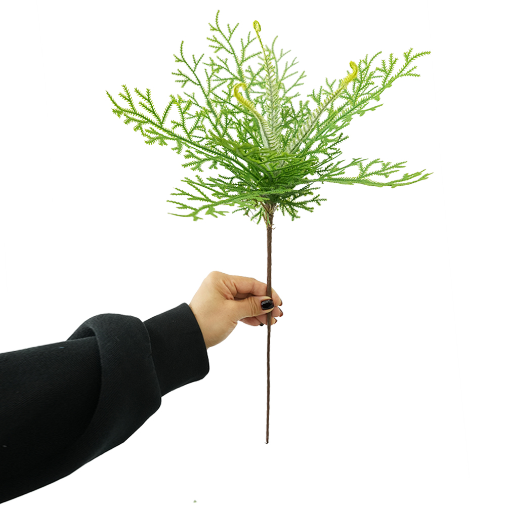 High branches of artificial green plants