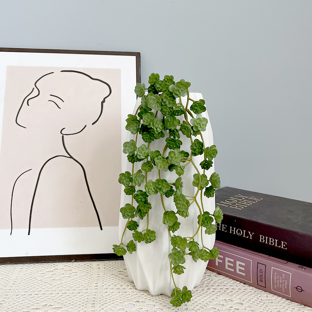 红掌叶垂吊绿色2 Artificial plant hanging green