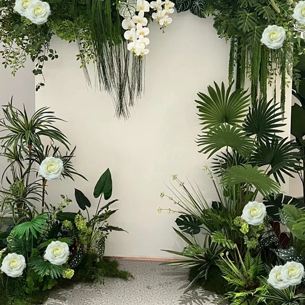 白场景 Roses Artificial Flower