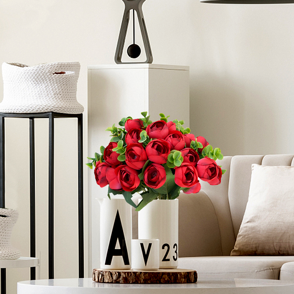 Artificial Flowers Eucalyptus Rose