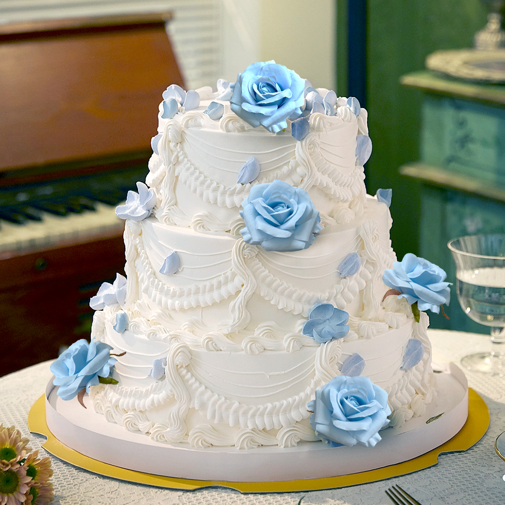 白场景 Roses Artificial Flower